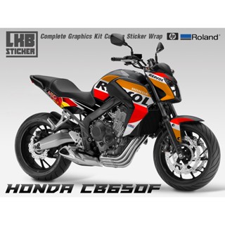 สติ๊กเกอร์แต่งลายรถ Honda Cb 650F 2015 ลาย REPSOL