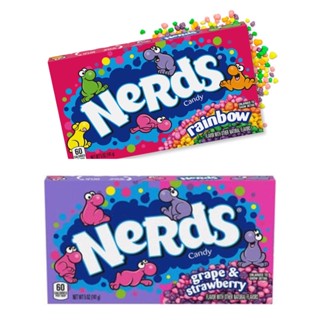 Nerds candy  ลูกอมย้อนยุคคลาสสิก จาก USA น้ำหนัก 141 กรัม (กล่องใหญ่) มี 2 รส BBF 31/05/24