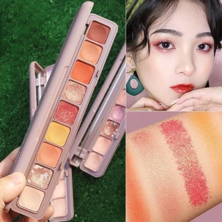 S-06✨LAMEILA พาเลทอายแชโดว์ 9 สีในหนึ่งตลับ อายแชโดว์กลิตเตอร์ เนื้อดินน้ำมัน สีสวย ติดทนนาน กันน้ำ มีสีทั้งหมด 9 ช่อง