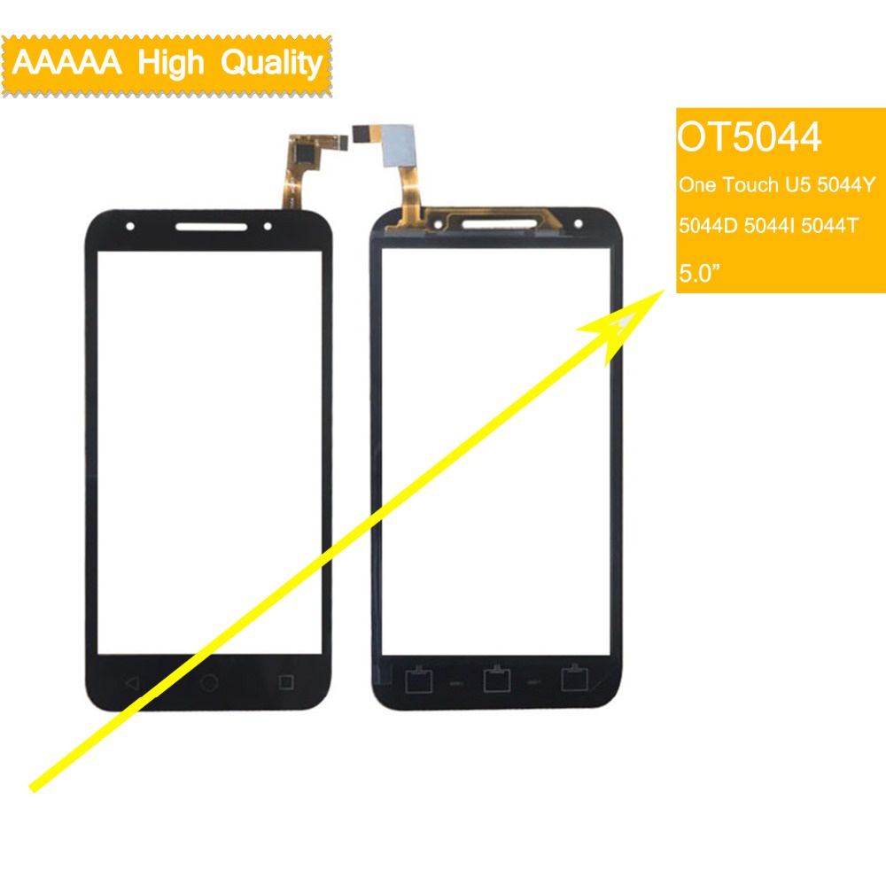 10pcs 5044 touch screen For Alcatel One Touch U5 5044D 5044I 5044T 5044Y OT5044 TouchScreen Sensor Digitizer Glass Front