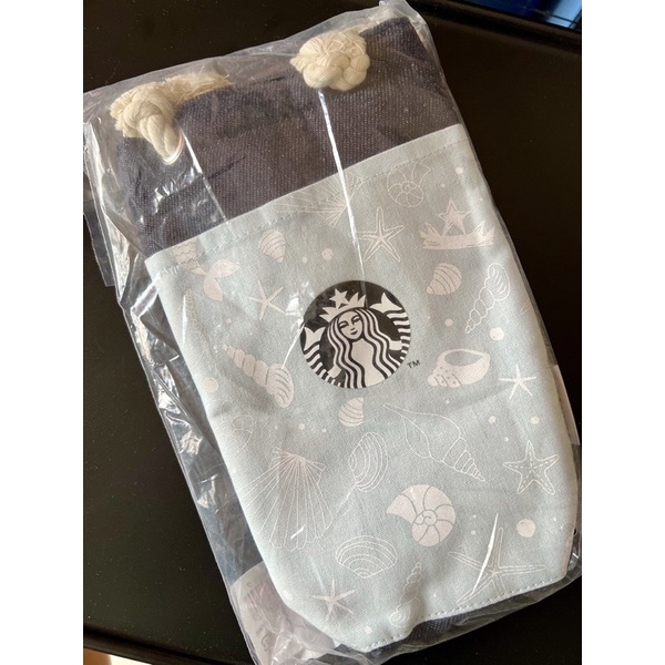 Starbucks Japan 2022🇯🇵  พร้อมส่ง กระเป๋าหิ้วใส่แก้ว bottle bag ocean🏖️ กำลังจัดส่งจากญี่ปุ่น