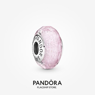 Pandora จี้ชิมเมอร์มูราโน่ สีชมพู เครื่องประดับเงิน w1022