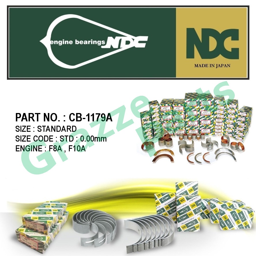 NDC Japan Con Rod Bearing CB-1179A สําหรับ Suzuki Jimmy Jimny SJ410 1000 1.0 F8A F10A