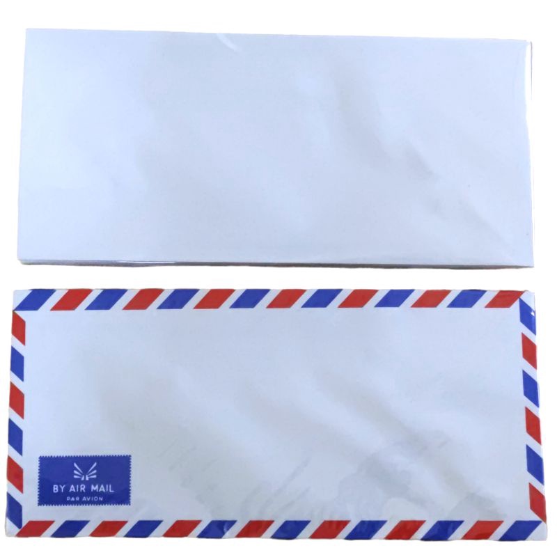 ซองยาว สีขาวเบอร์9 ลายธงชาติ 9/125 (23.5x11cm) ใส่ถุงแก้ว 9A, 9AA