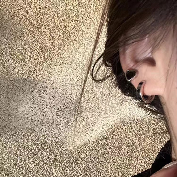 เครื่องประดับ ต่างหู จี้รูปหัวใจ สีเข้ม สไตล์เกาหลี และญี่ปุ่น - รูปที่ 5