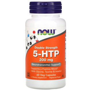 NOW Foods, 5-HTP, Double Strength, 200 mg, 60 Veg Capsules/120 Veg Capsules