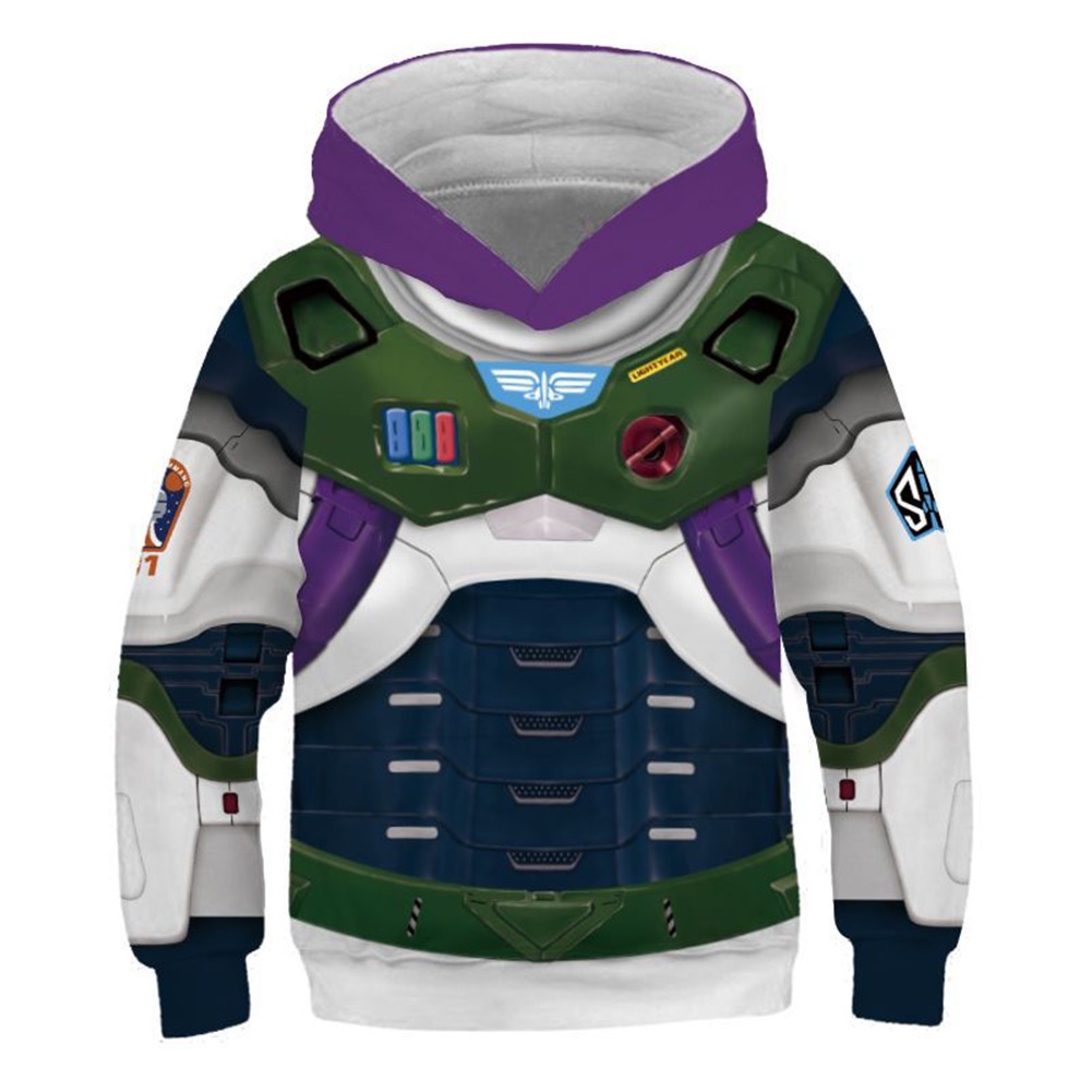 Buzz Lightyear ของแท้ เสื้อกันหนาว โพลีเอสเตอร์ พิมพ์ลาย Buzz Lightyear สําหรับแต่งคอสเพลย์