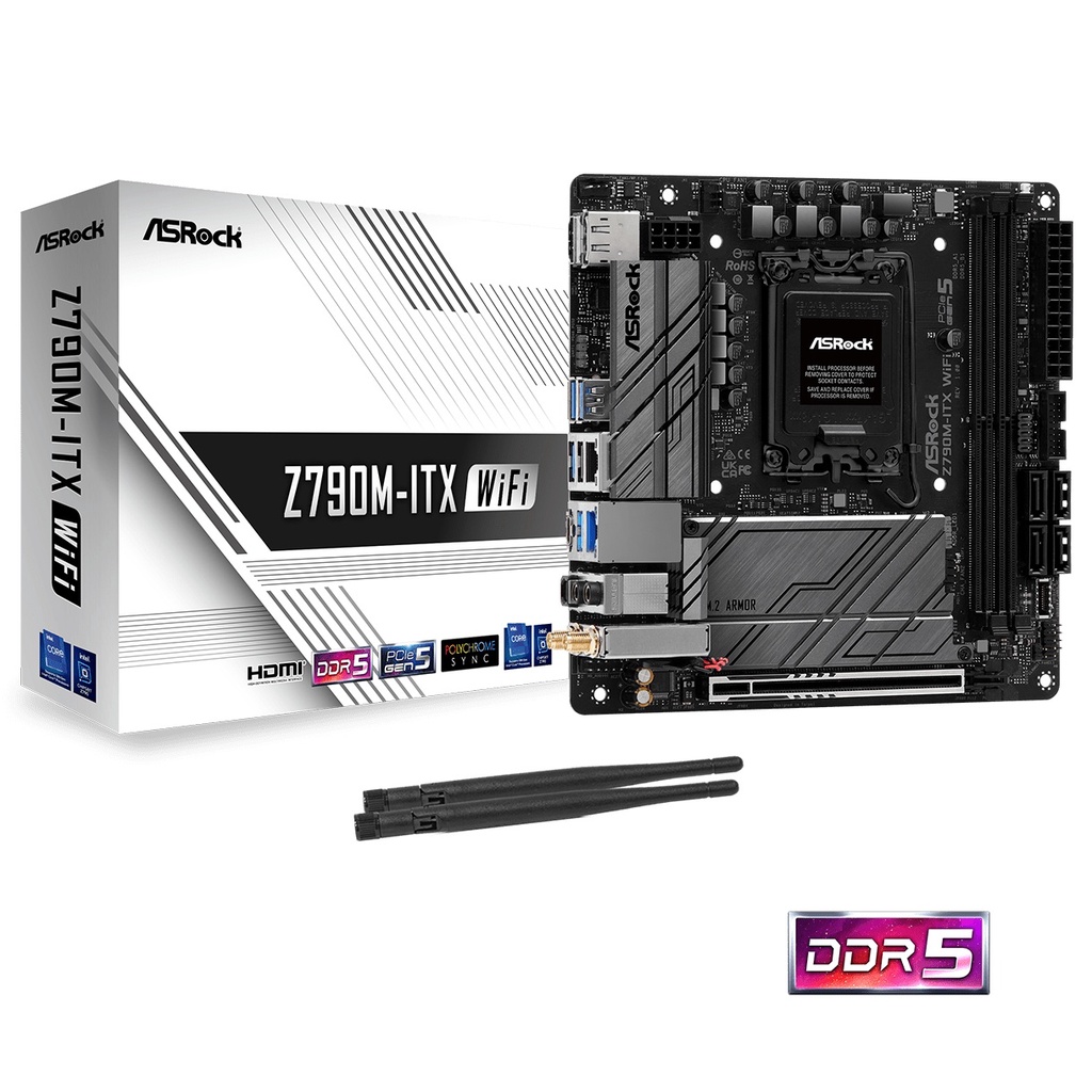 Asrock z790m itx wifi intel itx lga1700 motherboard shopee