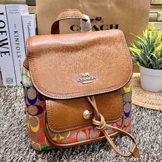 COACH PENNNIE BACKPACK IN RAINBOW SIGNATURE