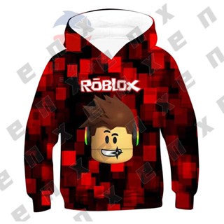 *ENX* Roblox เด็ก ฮู้ด แฟชั่น เกม ฮู้ด ฤดูใบไม้ร่วง ฤดูหนาว เสื้อแจ็กเก็ต แขนยาว ลําลอง เด็กผู้ชาย เสื้อฮู้ด