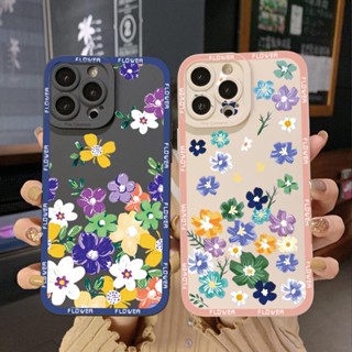 เคสป้องกันโทรศัพท์มือถือ ขอบสี่เหลี่ยม ลายดอกไม้ สําหรับ Infinix Hot 12i 10S 11 10 Play 11S 10i Smart 6 HD X6511 X657B X6512 Note 12 G96