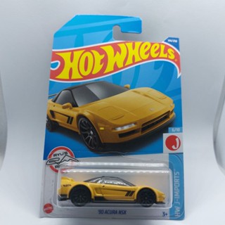 รถเหล็ก Hotwheels 90 ACURA NSX สีเหลือง (ib37)