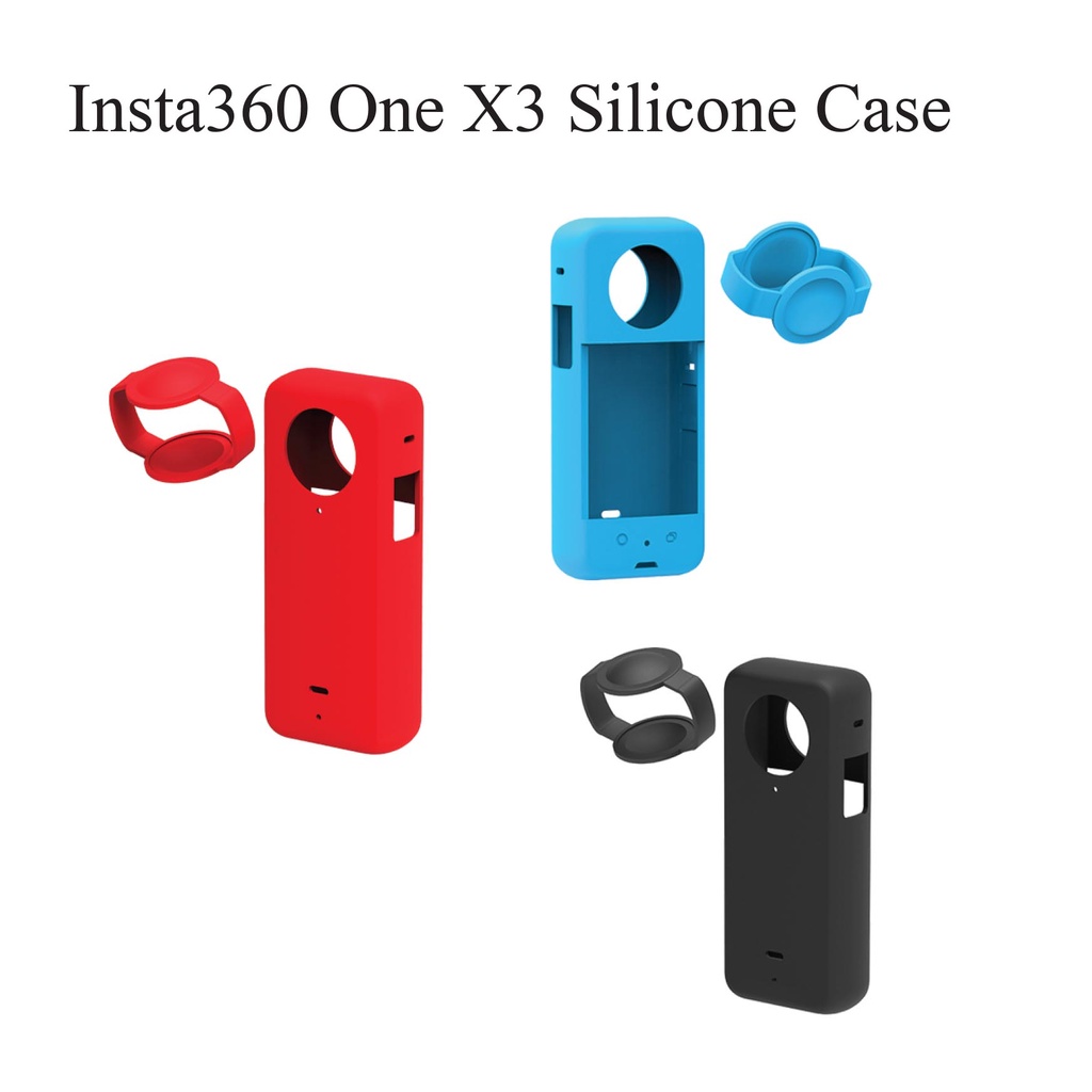 For Insta360 ONE X3 Silicone Protective Case with Lens Cover
