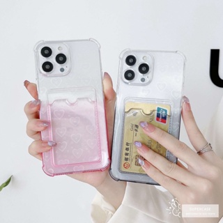 เคสโทรศัพท์มือถือแบบนิ่ม ใส กันกระแทก พร้อมช่องใส่บัตร สําหรับ Samsung Galaxy A03S A51 M40S A71 A31 A21S A11 M11 A50 A50S A30S A10 A20 A30 M20S M10S