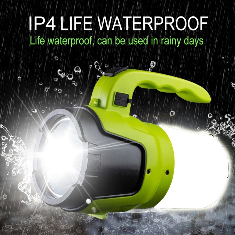 100000Lm Camping Light 500m ยาวไฟฉายระยะทางโคมไฟไฟฉายในตัว 4200mAh แบตเตอรี่ 100W ทํางาน