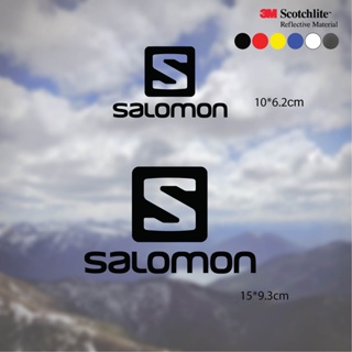 สติกเกอร์โลโก้salomon 2 สติกเกอร์เดินป่า สติกเกอร์แคมป์ปิ้ง ติดรถยนต์ มอเตอร์ไซค์ กล่อง