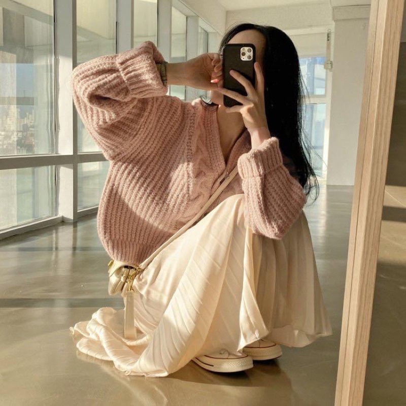 aa_shop เสื้อไหมพรมแขนยาว👍พร้อมส่ง พร้อมส่งจากไทย❤️