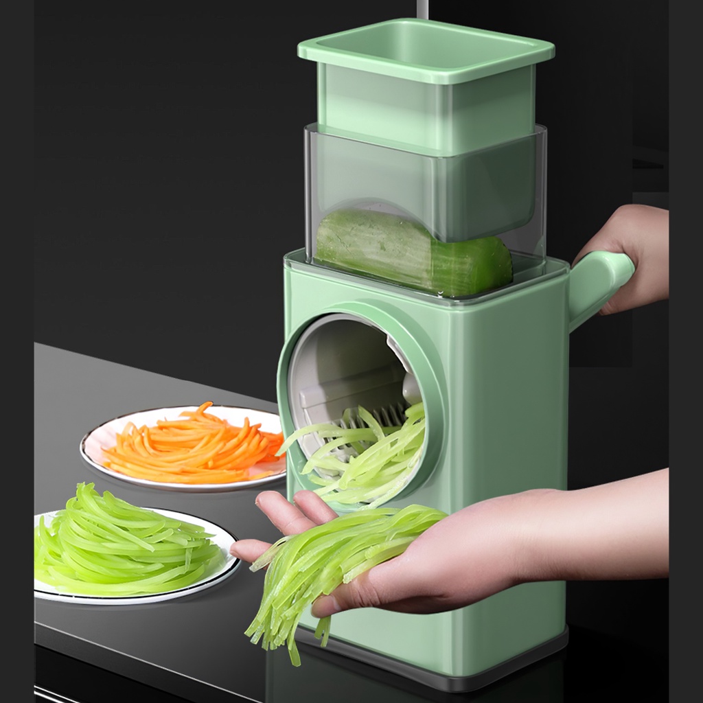 HomeHuang [พร้อมส่ง] เครื่องสไลด์ผัก เครื่องสไลด์ผักผลไม้ อุปกรณ์สไลด์ผัก อุปกรณ์หั่นผัก อเนกประสงค์ แบบมือหมุน