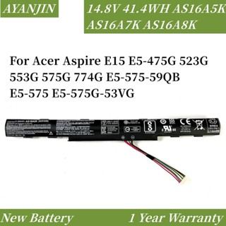 New 14.8V 41.4WH AS16A5K AS16A7K AS16A8K Battery For Acer Aspire E15 E5-475G 523G 553G 575G 774G E5-575-59QB E5-575 E5-5