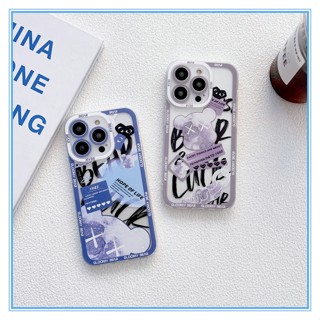 เข้ากันได้สำหรับ เคสไอโฟน 13promax เคสไอโฟน 11 xs xr เเคสโทรศัพท์ iphone 14 pro max เคสไอโฟน7พลัส เคสi11 เคส iPhone Case purple Violent bear เคสไอโฟนซิลิโคนกันกระแทกนุ่มถุงลมนิรภัยฝาครอบกล้องป้องกัน