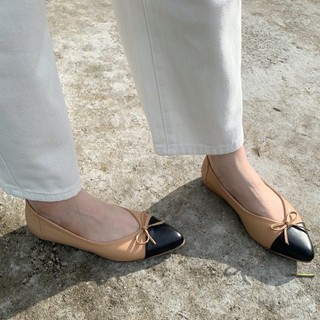 Tazanna Hadden Women's Two Tone Ribbon Classic Doll Shoes Footwear