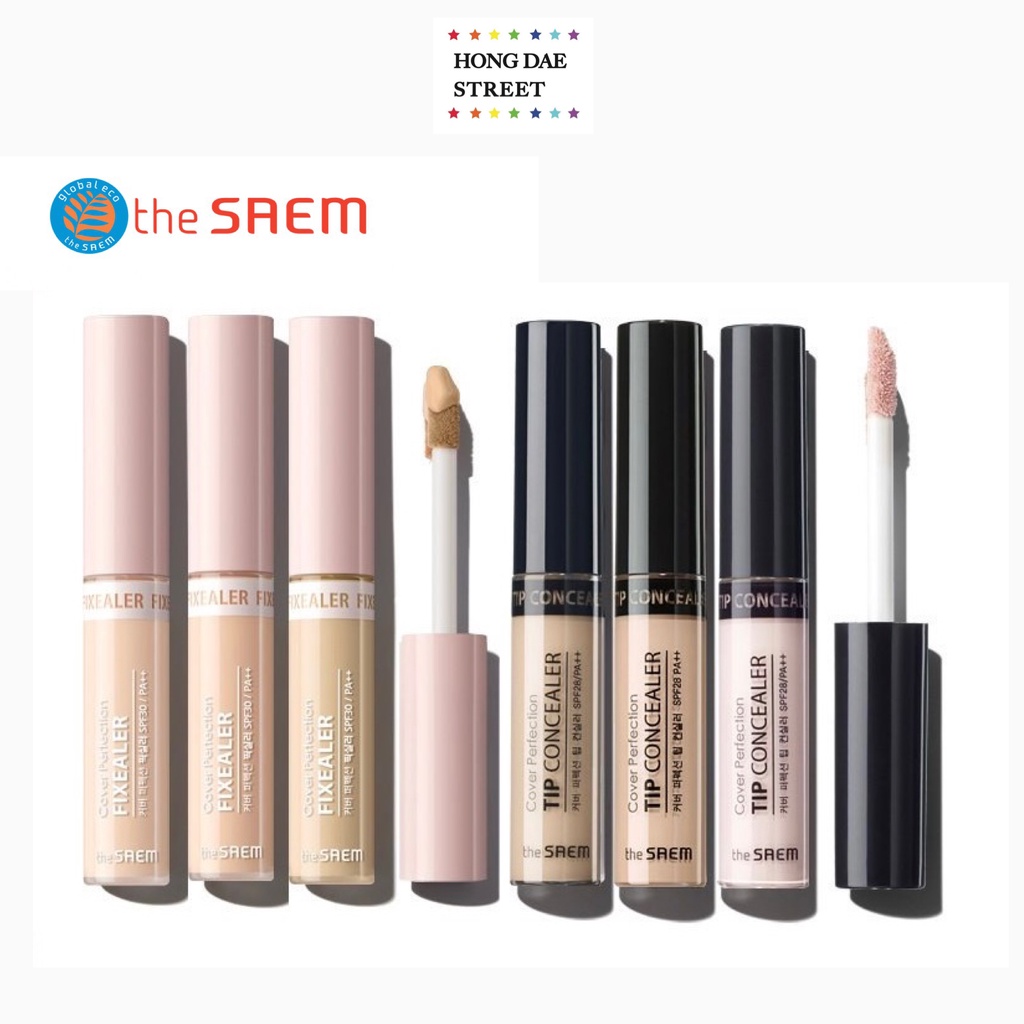 พร้อมส่ง แท้ คอนซีลเลอร์ในตำนานThe saem Cover Perfection Tip Concealer ...