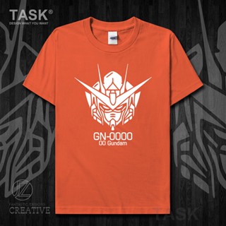 TASK Mobile Suit Gundam Gundam 00 อะนิเมะรอบ ๆ น้ำผ้าฝ้ายแขนสั้นเสื้อยืดผู้ชายและผู้หญิงฤดูร้อน 20-0004เสื้อยืดอินเทรนด์