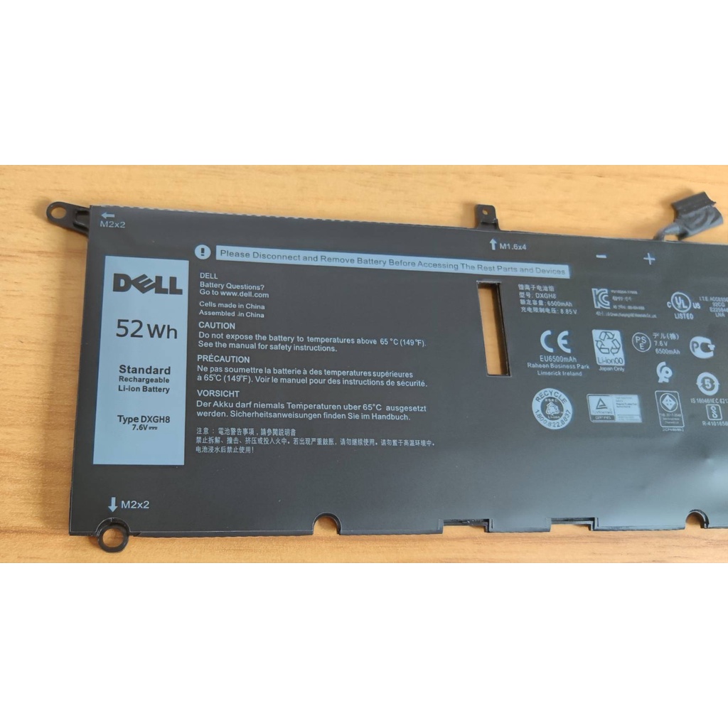 BATTERY ORIGINAL DELL แบตเตอรี่ ของแท้ Dell XPS 13 9370 9380 Ultrabook Series  DXGH8