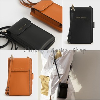 แท้ !! กระเป๋าสะพายข้าง Charles &amp; Keith รุ่น Front Flap Wallet / Elongated Pouch Wallet