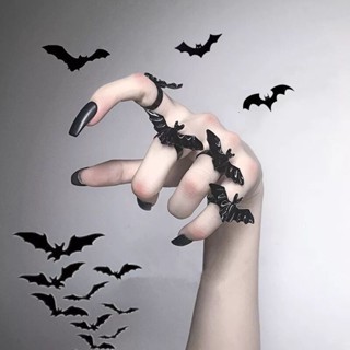 Animal Open Ring for Men and Women New European and American Halloween Jewelry Diablo Personality Gothic Bat Ring for Women