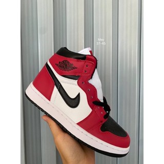 NIKE Air Jordan 1 Low AJ1 black/White/Red Basketball shoes รองเท้าบาสเกตบอล(36-45)🔥🛍