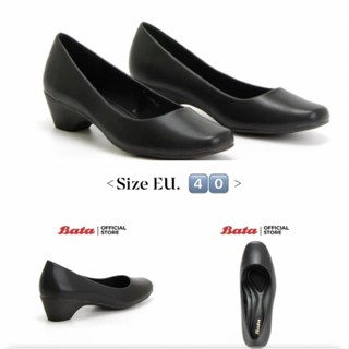 ส่งต่อ! รองเท้าคัทชูBata ไซส์40 ส้นสูง1.5 นิ้วสีดำ รหัส6516986