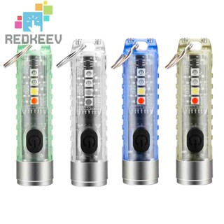 Redkeev พวงกุญแจไฟฉาย LED SST20 กันน้ํา 400lm UV สีม่วง สําหรับตั้งแคมป์