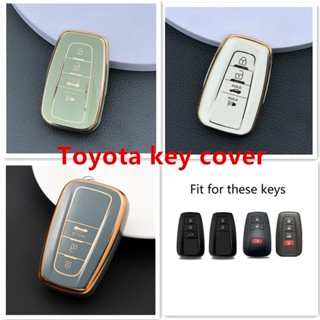 เคสกุญแจรีโมทรถยนต์ TPU 4 ปุ่ม สําหรับ Toyota cross CHR camry