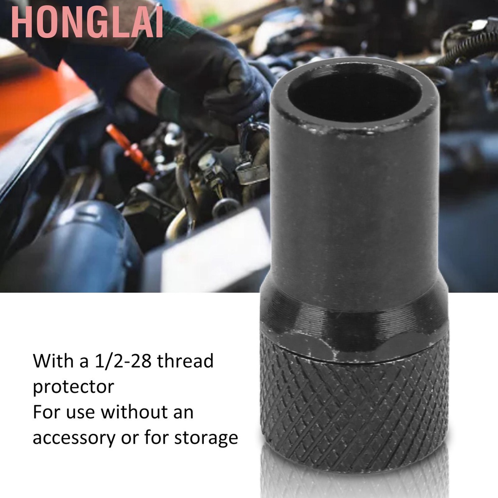 Honglai M9x0.75 ถึง 1/2-28 อะแดปเตอร์พร้อมตัวป้องกันเกลียวเปลี่ยนสีดำสำหรับ Sig Sauer 1911 22 5PK-22