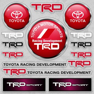 สติกเกอร์ไวนิล ลายโลโก้รถแข่ง Toyota TRD สําหรับตกแต่งรถยนต์