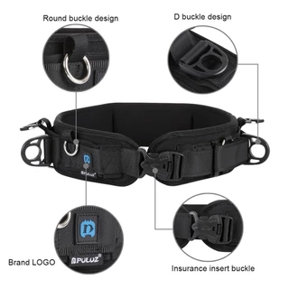 PULUZ สายรัดเอว สายคาดเอว Belt Multi-functional Bundle รัดเข็มขัด Hook เข็มขัดถ่ายภาพกระเป๋าเป้สะพายหลัง SLR/DSLR กล้อง