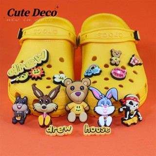 CROCS 【Cute Deco】กระดุมเรซิ่น รูปสัตว์น่ารัก ขนาดเล็ก (7 แบบ) อุปกรณ์เสริม สําหรับรองเท้า