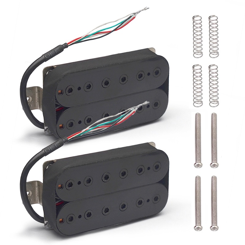 Vintage Alnico 5 Humbucker Pickup Double Coil กีตาร์ไฟฟ้าสะพานรถกระบะกีตาร์สีดําชิ้นส่วนเสียงอบอุ่นสีขาว/สีดํา/งาช้าง