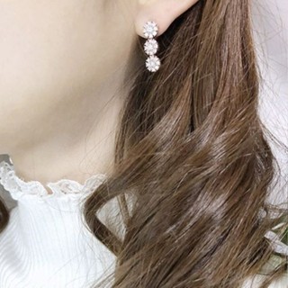 Enclair เครื่องประดับ DIAMOND SETTING ZIRCONIA EARRINGS ER31 จากเกาหลี