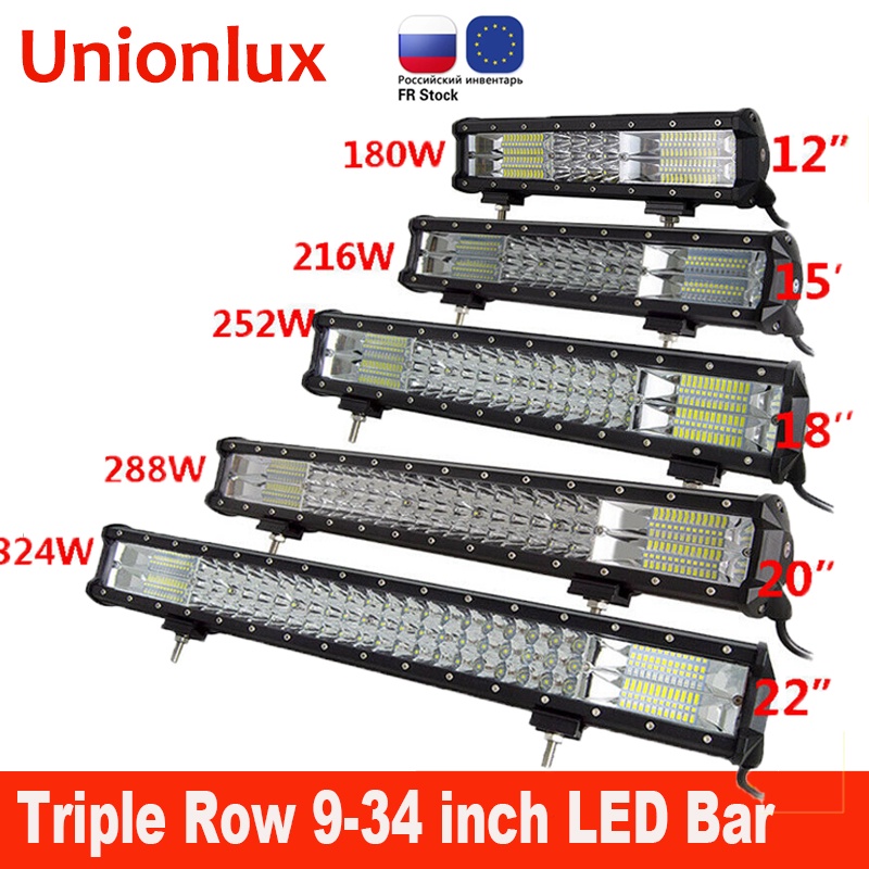 Offroad LED Work Light Bar Combo 12/18/20/22/26inch 288W 324W 180W LED Bar ATV 12V 24V 4X4 Auto Fog 