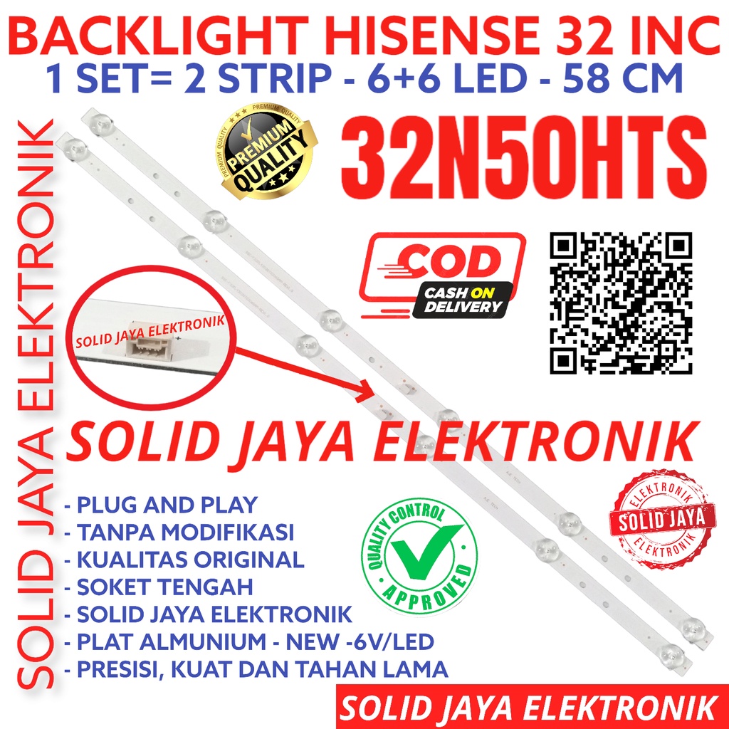 หลอดไฟแบ็คไลท์ LED TV HISENSE 32INC 32N50HTS 32N50 HTS HE32N50HTS 32N HE32N50 Lamp BL 6K 6V 6 ปุ่ม 6LED ปุ่ม 6volt 32INC 32INCH 32IN IN HISENSE