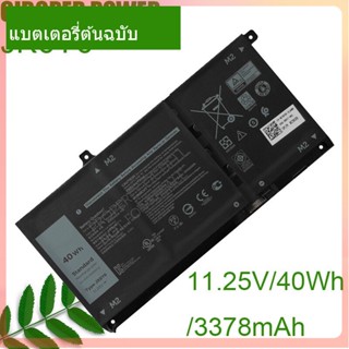 แท้จริง แบตเตอรี่โน้ตบุ๊ค JK6Y6 C5KG6 CF5RH 11.25V/40Wh For Latitude 3410 3510 Vostro 5300 5401 5501 Series Noteobook