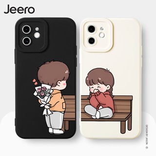 Jeero เคสคู่ เคสไอโฟน คู่รัก กันกระแทกซิลิโคนนุ่มการ์ตูนน่ารักตลก เคสโทรศัพท์ Compatible for iPhone 15 14 13 12 11 Pro Max SE 2020 X XR XS 8 7 6 6S Plus พลัส HFE1481