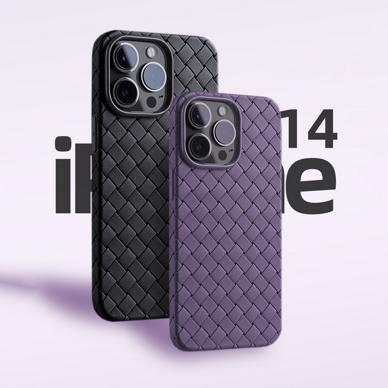 เคสโทรศัพท์มือถือ กันกระแทก ลายสาน สําหรับ iPhone 14 Pro Max 13 12 11 XR XS 8 Plus