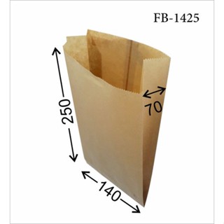 SCP Packing ซองกระดาษ ถุงขนม #FB-1425 (จำนวน 600ใบ)