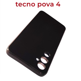 Tecno Pova 4 LG7N Pova 4 Pro LG8N Pova Neo 2 LG6N เคสนิ่ม กันตก สีดํา