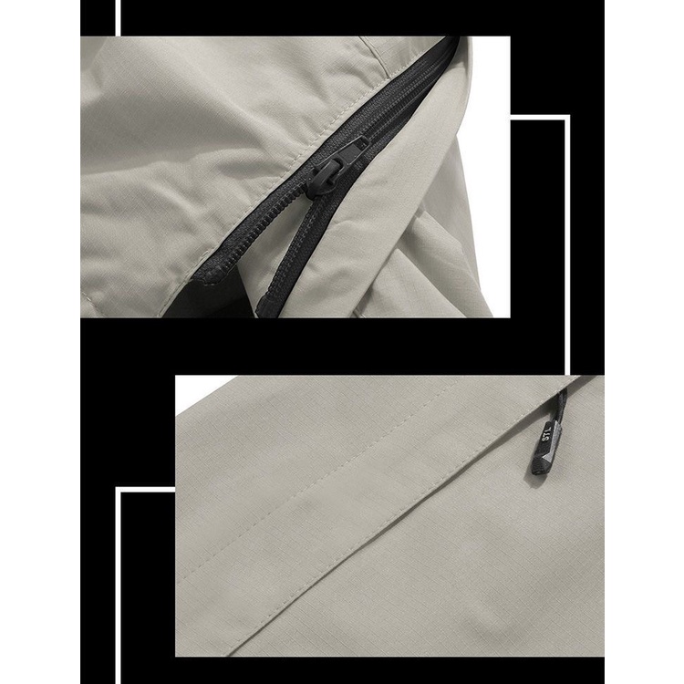 แจ็คเก็ตใหม่ล่าสุดกันฝนกันน้ำถอดหมวกได้กระเป๋ามีซิป 1898# - รูปที่ 7