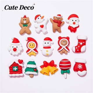 CROCS 【Charming Deco】กระดุมเรซิ่น รูปซานต้าคลอส หมีน่ารัก 16 แบบ สําหรับตกแต่งรองเท้า DIY 1 ชิ้น