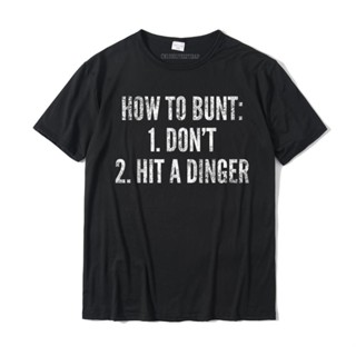 ขายดี!เสื้อยืด พิมพ์ลายนักเบสบอล How To Bunt Hit A Dinger สําหรับผู้ชาย#39; s เสื้อยืด ผ้าฝ้าย พิมพ์ลายมังงะ YNR U2N9S-5